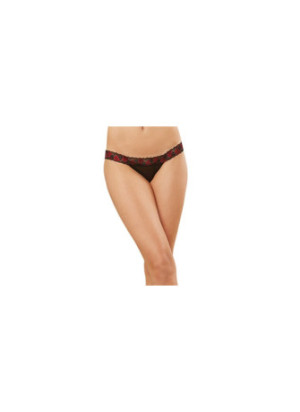 Panty dentelle et strappy - DG1424BLK